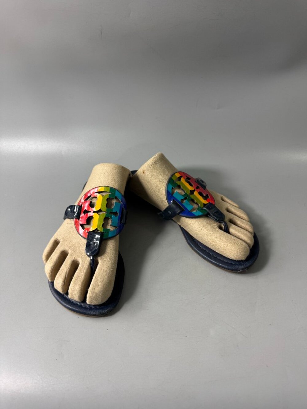 Tory Burch Miller Rainbow Flat Sandals Sz 6.5